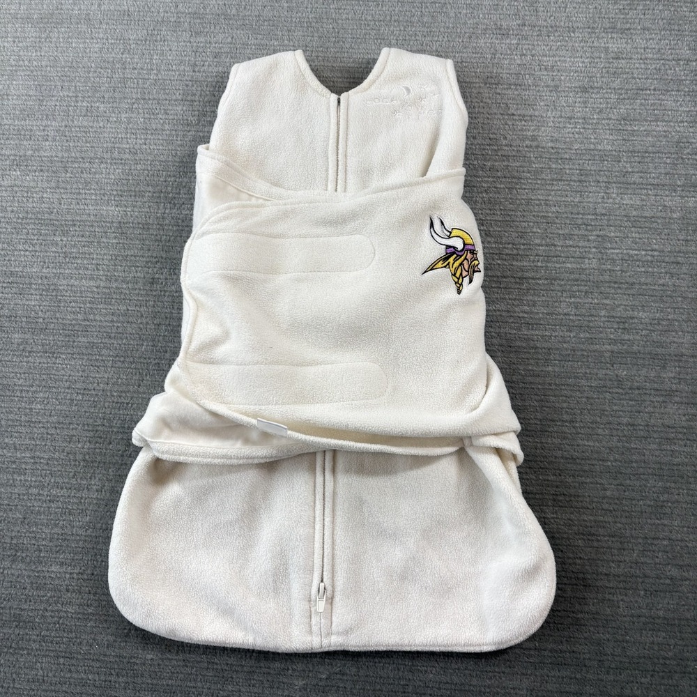 Halo Sleepsack Swaddle Cozy Fleece Newborn NFL MN Vikings Embroidered Logo